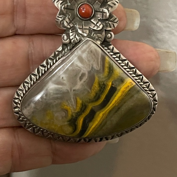 SOLD……Bubblebee Jasper Pendant - Picture 4 of 8